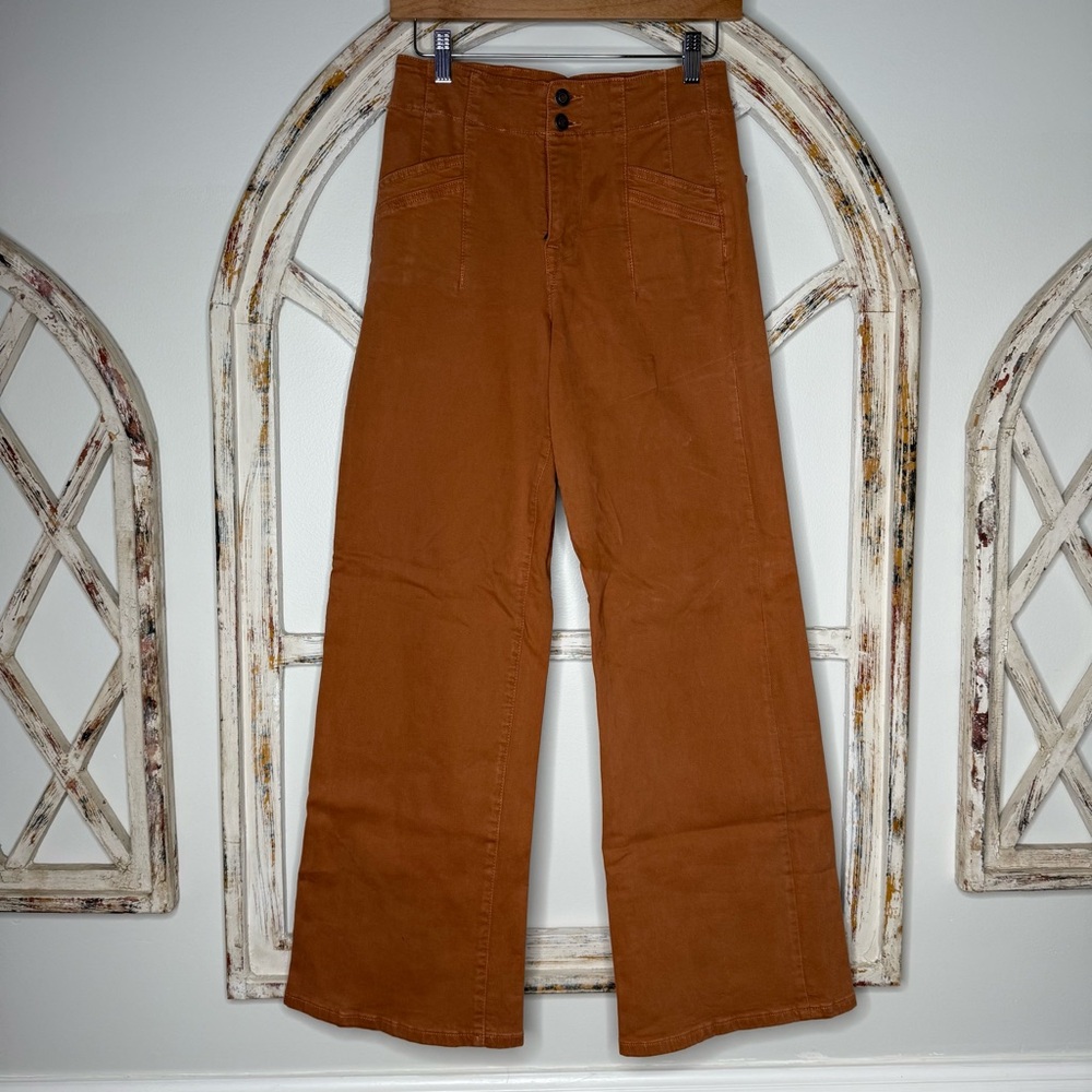 Stylish Wide Leg Brown Pants